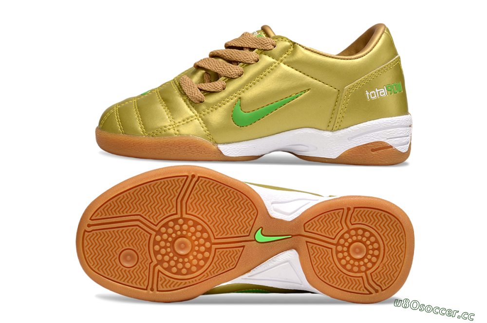 Kids Nike Total 90 III IC Indoor & Futsal Low-Tops Football Shoes - Gold/Yellow/White 1