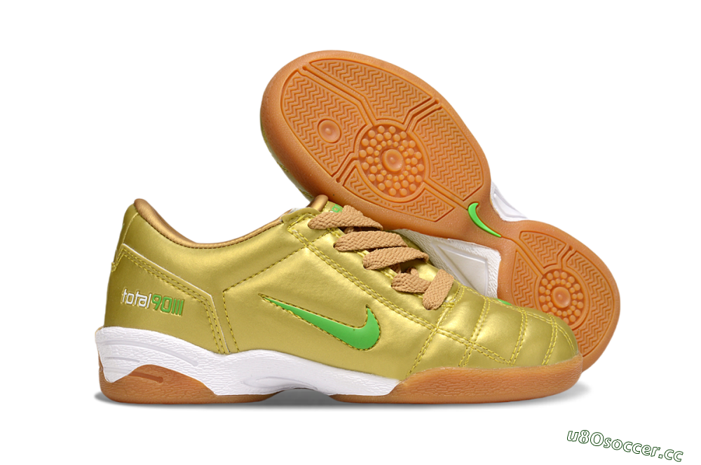 Kids Nike Total 90 III IC Indoor & Futsal Low-Tops Football Shoes - Gold/Yellow/White 2