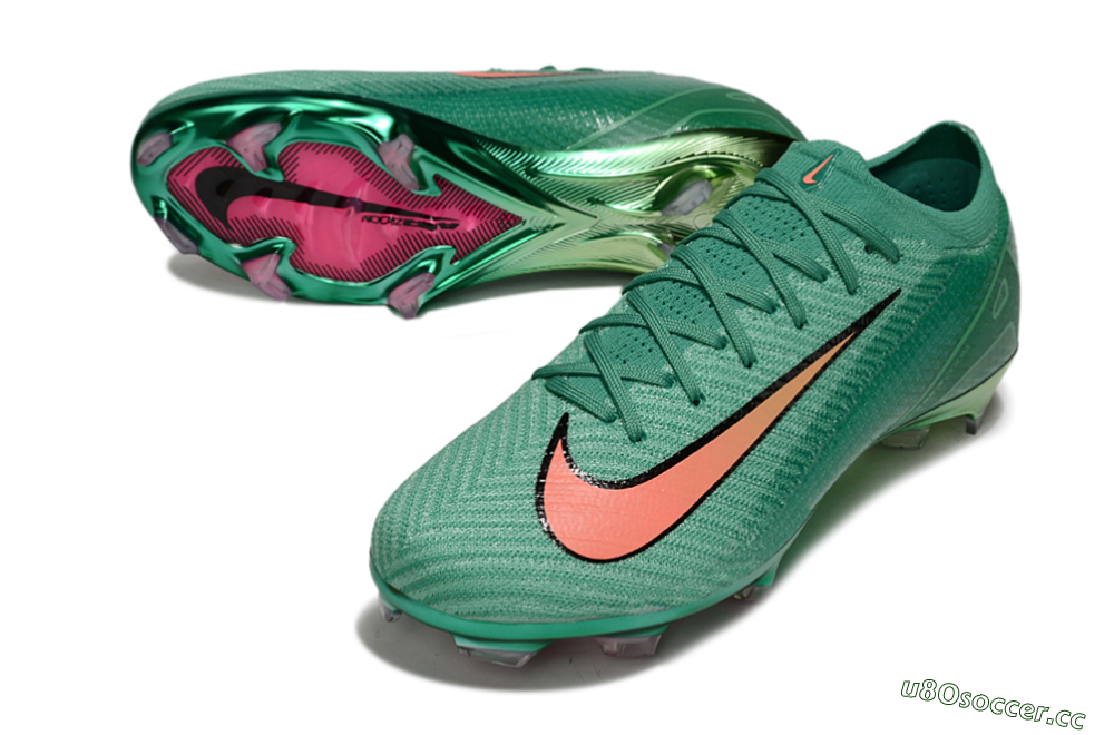Men's Nike Air Zoom Mercurial Vapor 16 Elite FG Firm Ground Low-Tops Football Boots - Green/Pink/Black 3
