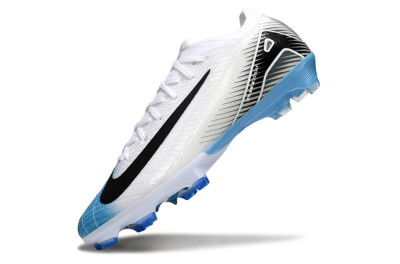 Unisex Nike Air Zoom Mercurial Vapor 16 Elite FG Firm Ground Low-Tops Football Boots - White/Black/Blue
