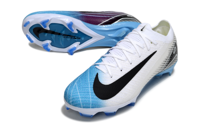 Unisex Nike Air Zoom Mercurial Vapor 16 Elite FG Firm Ground Low-Tops Football Boots - White/Black/Blue