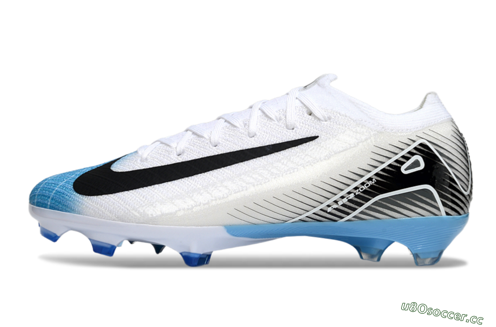 Unisex Nike Air Zoom Mercurial Vapor 16 Elite FG Firm Ground Low-Tops Football Boots - White/Black/Blue 0