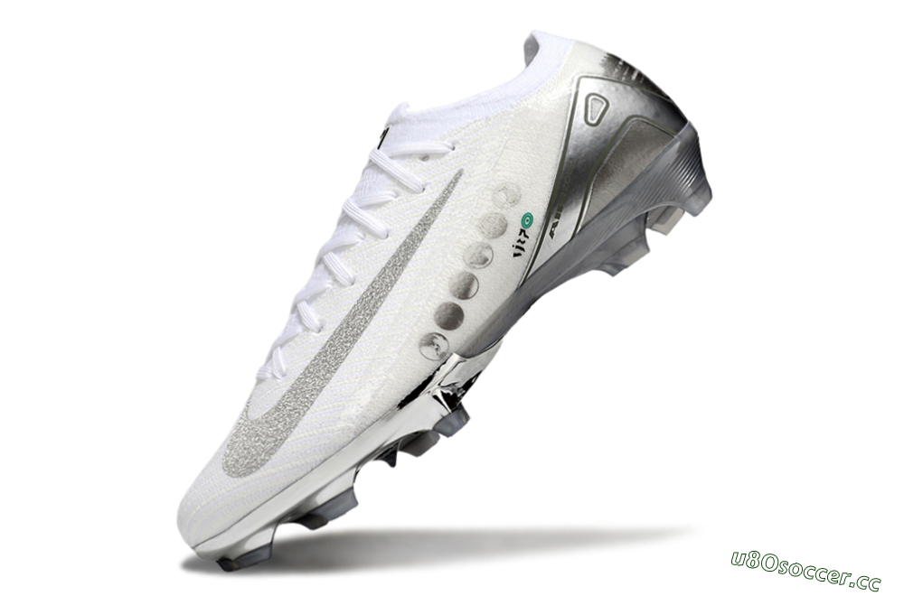 Unisex Nike Air Zoom Mercurial Vapor 16 Elite FG Firm Ground Low-Tops Football Boots - White/Silver/Grey 6
