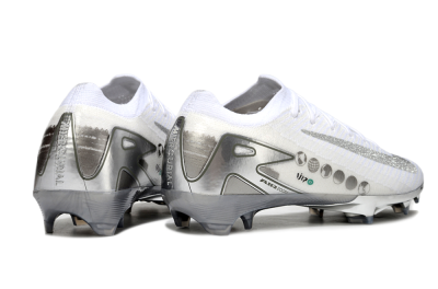 Unisex Nike Air Zoom Mercurial Vapor 16 Elite FG Firm Ground Low-Tops Football Boots - White/Silver/Grey