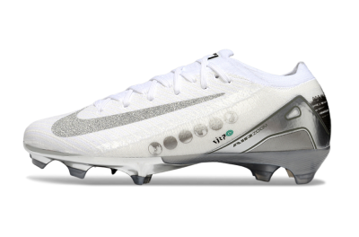 Unisex Nike Air Zoom Mercurial Vapor 16 Elite FG Firm Ground Low-Tops Football Boots - White/Silver/Grey