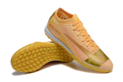 Men's Nike Air Zoom Mercurial Vapor 16 Elite TF Artificial Turf Low-Tops Football Shoes - Yellow/Gold/White