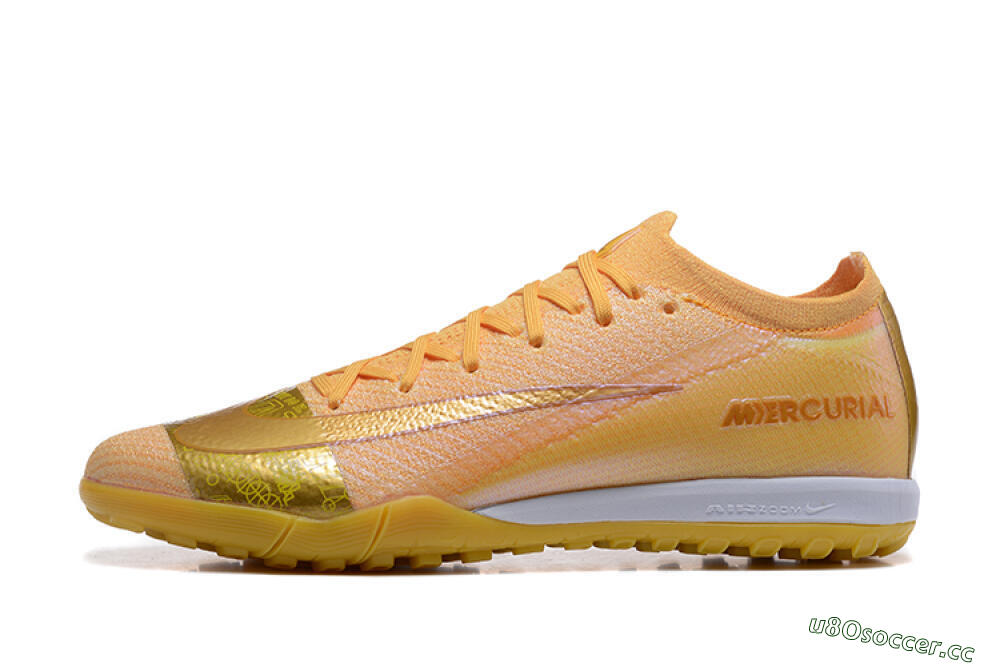 Men's Nike Air Zoom Mercurial Vapor 16 Elite TF Artificial Turf Low-Tops Football Shoes - Yellow/Gold/White 0