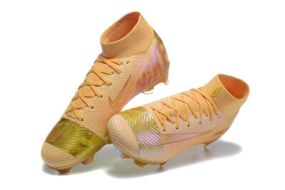 Men's Nike Air Zoom Mercurial Superfly 10 Elite FG Firm Ground High-Tops Football Boots - Yellow/Gold/White