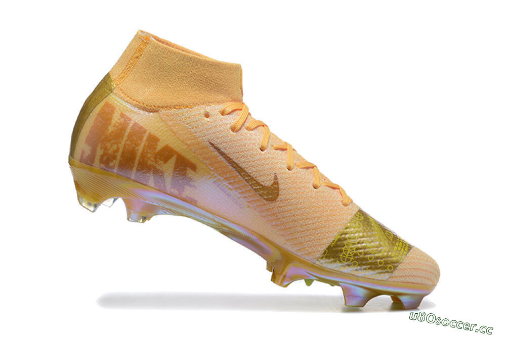 Men's Nike Air Zoom Mercurial Superfly 10 Elite FG Firm Ground High-Tops Football Boots - Yellow/Gold/White 7