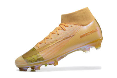 Men's Nike Air Zoom Mercurial Superfly 10 Elite FG Firm Ground High-Tops Football Boots - Yellow/Gold/White