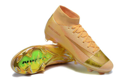 Men's Nike Air Zoom Mercurial Superfly 10 Elite FG Firm Ground High-Tops Football Boots - Yellow/Gold/White