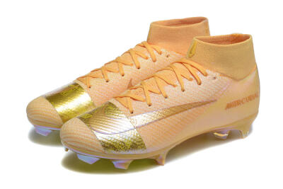 Men's Nike Air Zoom Mercurial Superfly 10 Elite FG Firm Ground High-Tops Football Boots - Yellow/Gold/White