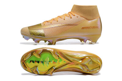 Men's Nike Air Zoom Mercurial Superfly 10 Elite FG Firm Ground High-Tops Football Boots - Yellow/Gold/White