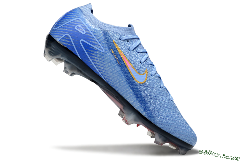 Unisex Nike Air Zoom Mercurial Vapor 16 Elite FG Firm Ground Low-Tops Football Boots - Blue/Pink/Gold 5