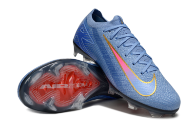Unisex Nike Air Zoom Mercurial Vapor 16 Elite FG Firm Ground Low-Tops Football Boots - Blue/Pink/Gold