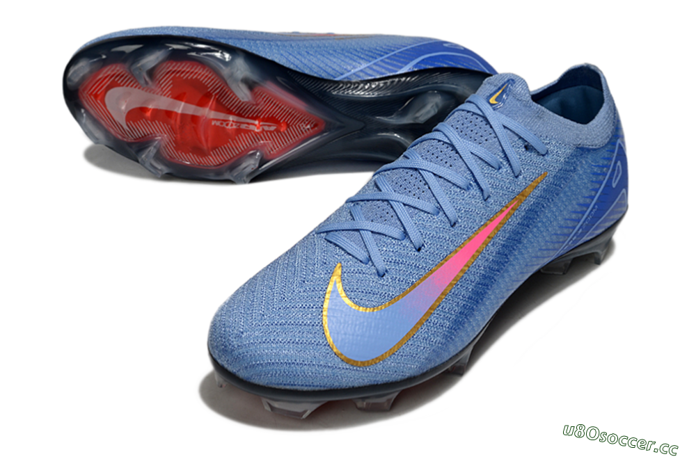 Unisex Nike Air Zoom Mercurial Vapor 16 Elite FG Firm Ground Low-Tops Football Boots - Blue/Pink/Gold 3