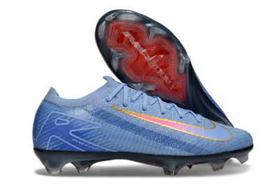 Unisex Nike Air Zoom Mercurial Vapor 16 Elite FG Firm Ground Low-Tops Football Boots - Blue/Pink/Gold