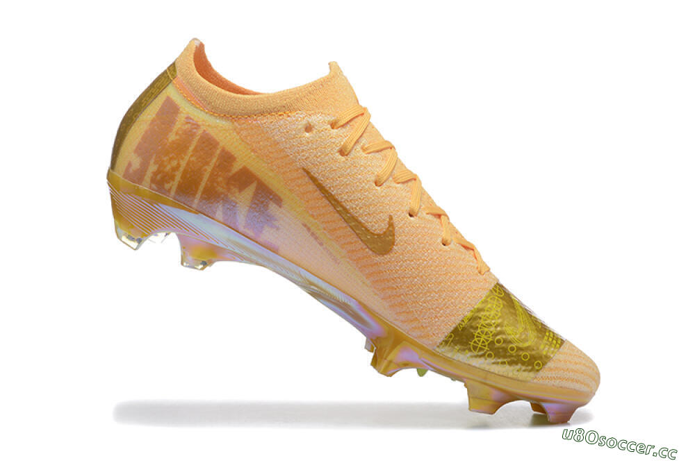 Men's Nike Air Zoom Mercurial Vapor 16 Elite FG Firm Ground Low-Tops Football Boots - Yellow/Gold/White 7