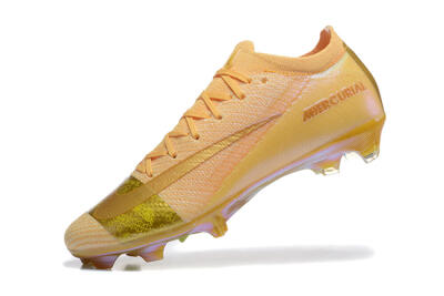 Men's Nike Air Zoom Mercurial Vapor 16 Elite FG Firm Ground Low-Tops Football Boots - Yellow/Gold/White