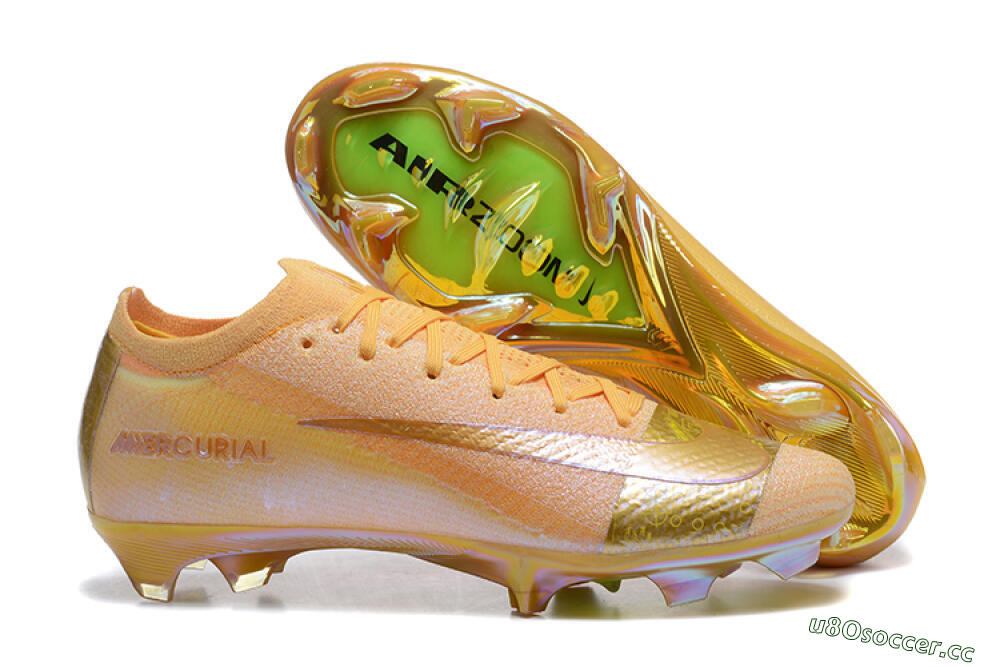 Men's Nike Air Zoom Mercurial Vapor 16 Elite FG Firm Ground Low-Tops Football Boots - Yellow/Gold/White 2