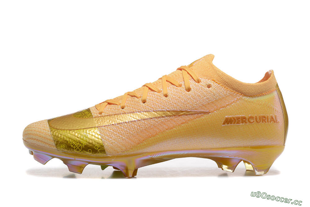 Men's Nike Air Zoom Mercurial Vapor 16 Elite FG Firm Ground Low-Tops Football Boots - Yellow/Gold/White 0