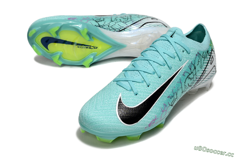 Men's Nike Air Zoom Mercurial Vapor 16 Elite FG Firm Ground Low-Tops Football Boots - Blue/White/Black 3