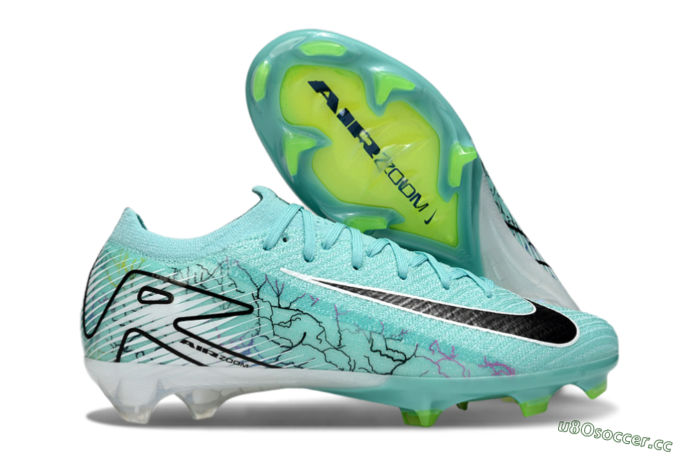 Men's Nike Air Zoom Mercurial Vapor 16 Elite FG Firm Ground Low-Tops Football Boots - Blue/White/Black 2
