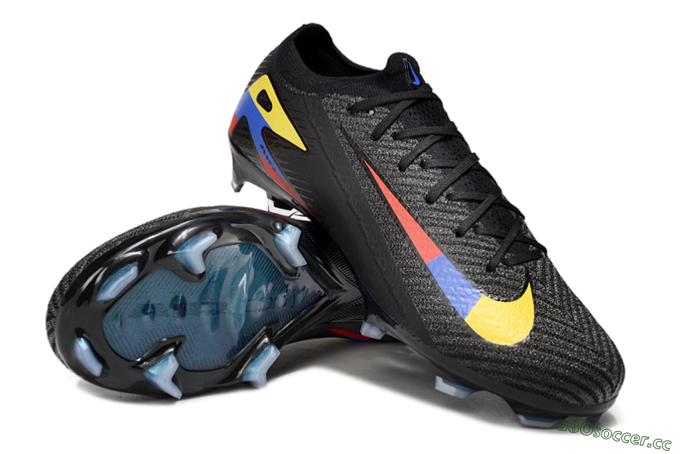 Unisex Nike Air Zoom Mercurial Vapor 16 Elite FG Firm Ground Low-Tops Football Boots - Black/Yellow/Blue/Red 4