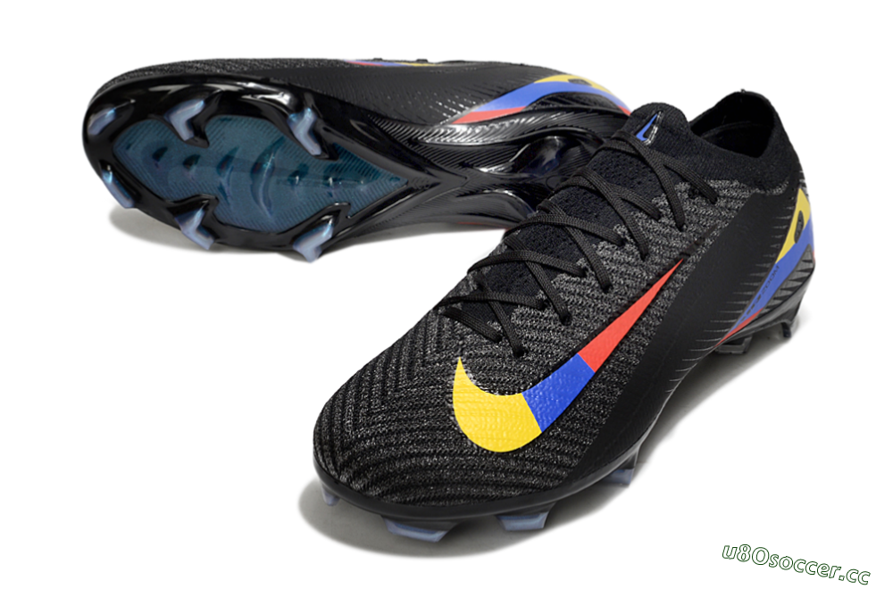 Unisex Nike Air Zoom Mercurial Vapor 16 Elite FG Firm Ground Low-Tops Football Boots - Black/Yellow/Blue/Red 3