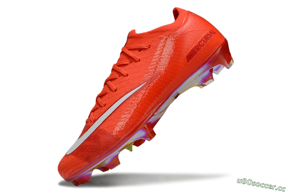 Unisex Nike Air Zoom Mercurial Vapor 16 Elite FG Firm Ground Low-Tops Football Boots - Red/White 6