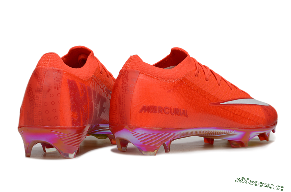 Unisex Nike Air Zoom Mercurial Vapor 16 Elite FG Firm Ground Low-Tops Football Boots - Red/White 7
