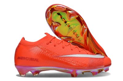 Unisex Nike Air Zoom Mercurial Vapor 16 Elite FG Firm Ground Low-Tops Football Boots - Red/White