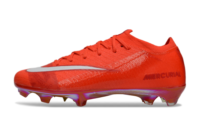 Unisex Nike Air Zoom Mercurial Vapor 16 Elite FG Firm Ground Low-Tops Football Boots - Red/White