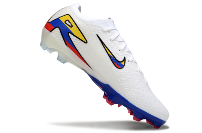 Unisex Nike Air Zoom Mercurial Vapor 16 Elite FG Firm Ground Low-Tops Football Boots - White/Yellow/Blue/Red