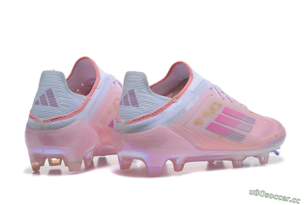Men's Adidas F50 Elite FG Firm Ground Low-Tops Football Boots - Pink/Purple/White 5