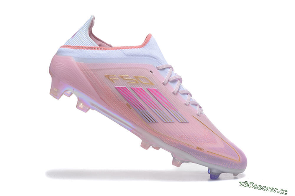 Men's Adidas F50 Elite FG Firm Ground Low-Tops Football Boots - Pink/Purple/White 4