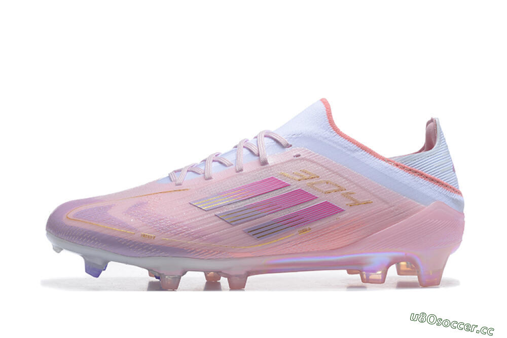 Men's Adidas F50 Elite FG Firm Ground Low-Tops Football Boots - Pink/Purple/White 0
