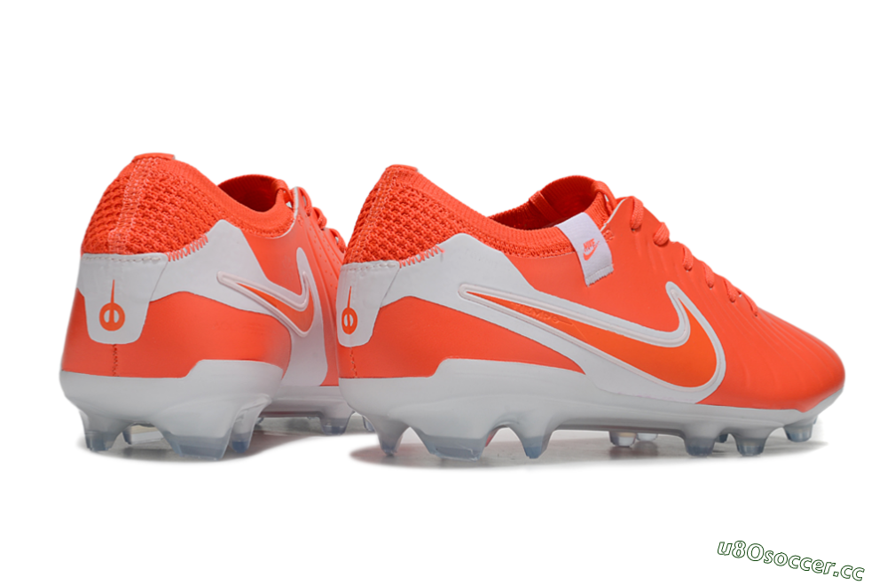Unisex Nike Tiempo Legend 10 Elite FG Firm Ground Low-Tops Football Boots - Red/White 7