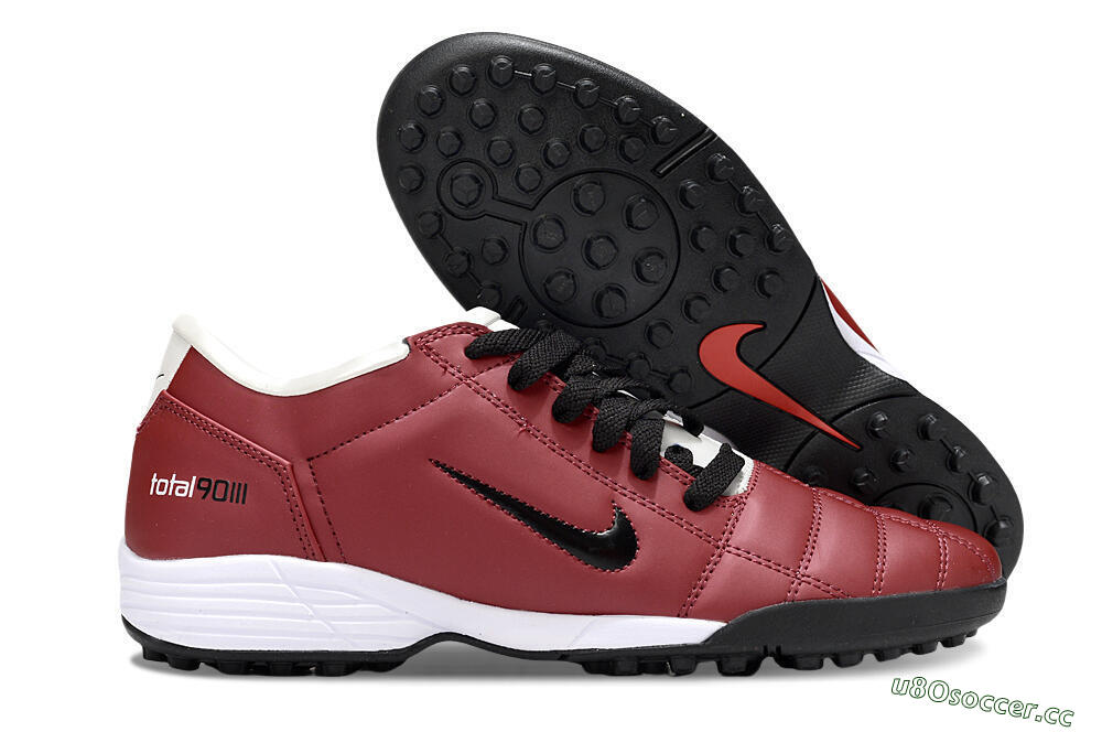 Unisex Nike Total 90 III TF Artificial Turf Low-Tops Football Shoes - Red/Black/White 2
