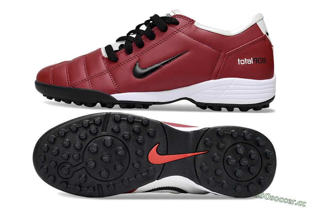 Unisex Nike Total 90 III TF Artificial Turf Low-Tops Football Shoes - Red/Black/White 1