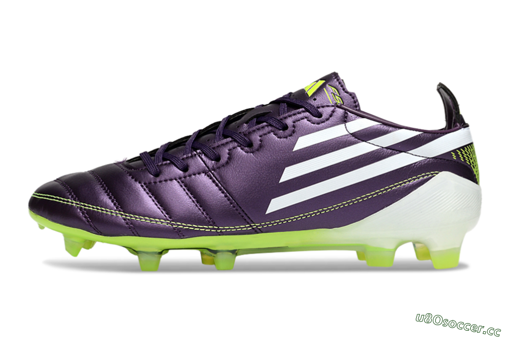Men's Adidas F50 Elite FG Firm Ground Low-Tops Football Boots - Purple/White/Yellow 0