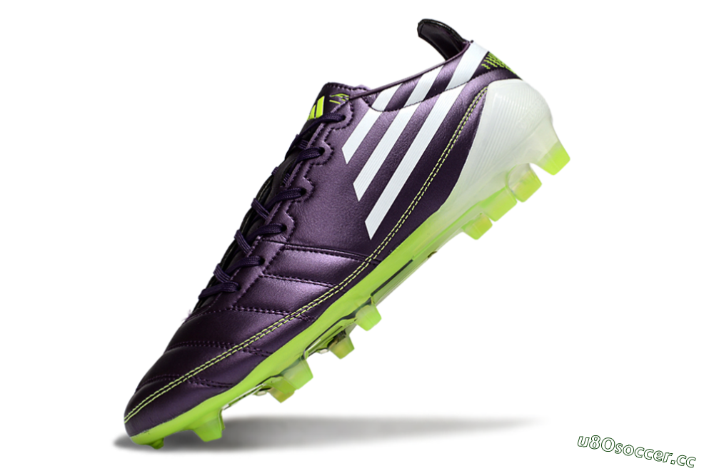 Men's Adidas F50 Elite FG Firm Ground Low-Tops Football Boots - Purple/White/Yellow 5