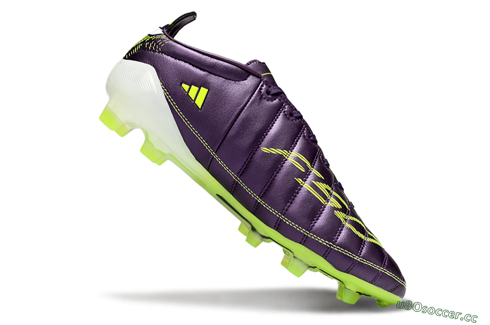 Men's Adidas F50 Elite FG Firm Ground Low-Tops Football Boots - Purple/White/Yellow 4