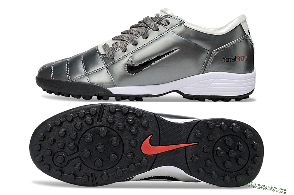 Unisex Nike Total 90 III TF Artificial Turf Low-Tops Football Shoes - Silver/Black/White 1