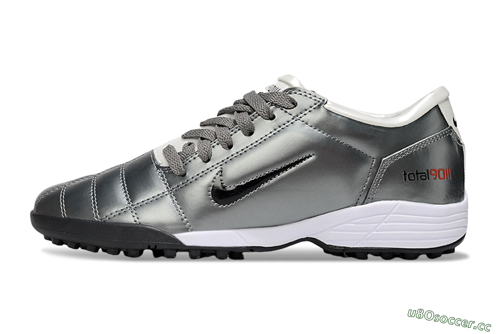 Unisex Nike Total 90 III TF Artificial Turf Low-Tops Football Shoes - Silver/Black/White 0