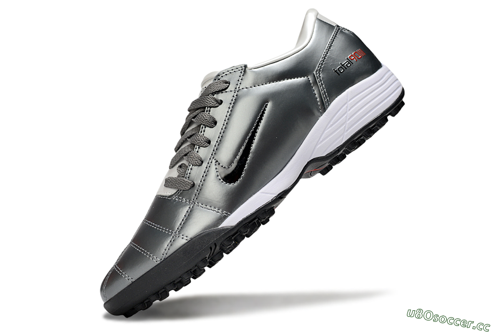 Unisex Nike Total 90 III TF Artificial Turf Low-Tops Football Shoes - Silver/Black/White 5