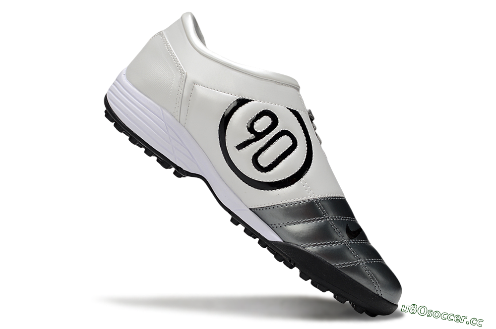 Unisex Nike Total 90 III TF Artificial Turf Low-Tops Football Shoes - Silver/Black/White 4