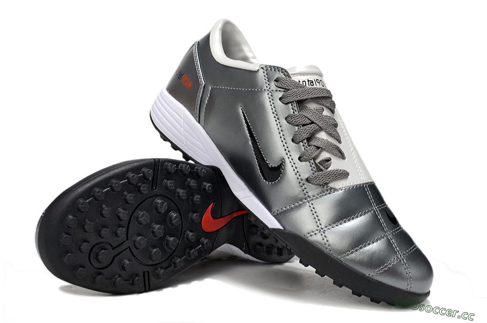 Unisex Nike Total 90 III TF Artificial Turf Low-Tops Football Shoes - Silver/Black/White 3