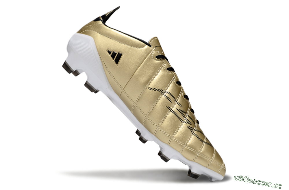 Men's Adidas F50 Elite FG Firm Ground Low-Tops Football Boots - Gold/Black/White 4