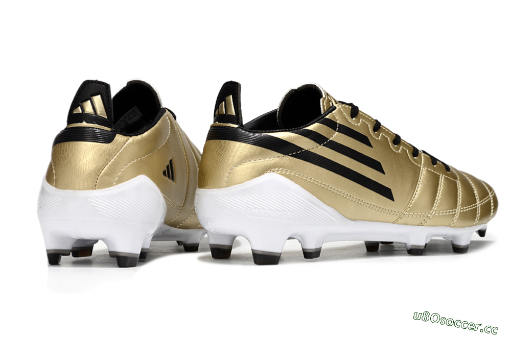 Men's Adidas F50 Elite FG Firm Ground Low-Tops Football Boots - Gold/Black/White 6